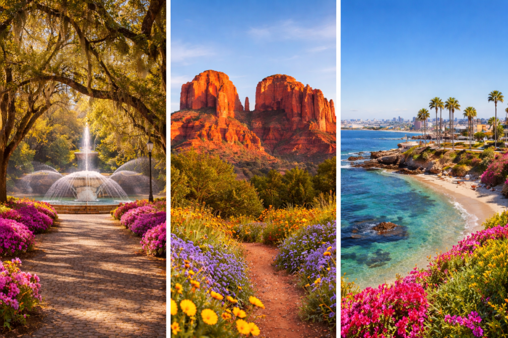Spring Travel Inspiration: 3 Perfect U.S. Destinations for Mild Weather and Beautiful Blooms